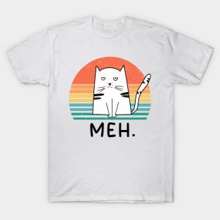 Funny Meh Cat Gift for Cat Lovers T-Shirt